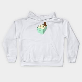 cat in a box Kids Hoodie